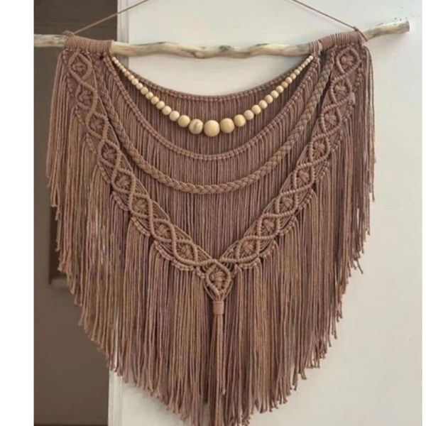 دیوارکوب‌اویز مکرومه بافی طرح دلفین