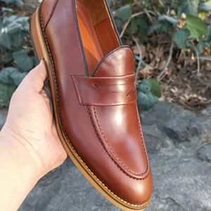 خرید اینترنتی کفش مردانه  کالج رسمی چرم طبیعی کاپری قهوه ای