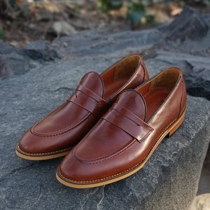 خرید اینترنتی کفش مردانه  کالج رسمی چرم طبیعی کاپری قهوه ای
