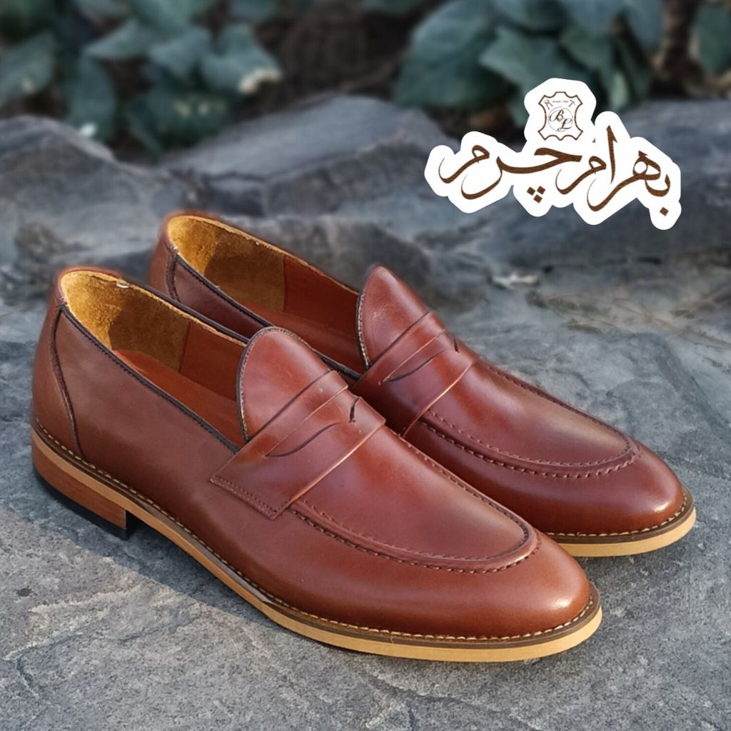 فروش اینترنتی کفش مردانه  کالج رسمی چرم طبیعی کاپری قهوه ای