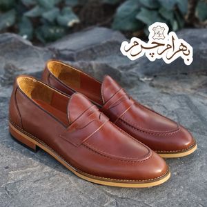 کفش مردانه  کالج رسمی چرم طبیعی کاپری قهوه ای