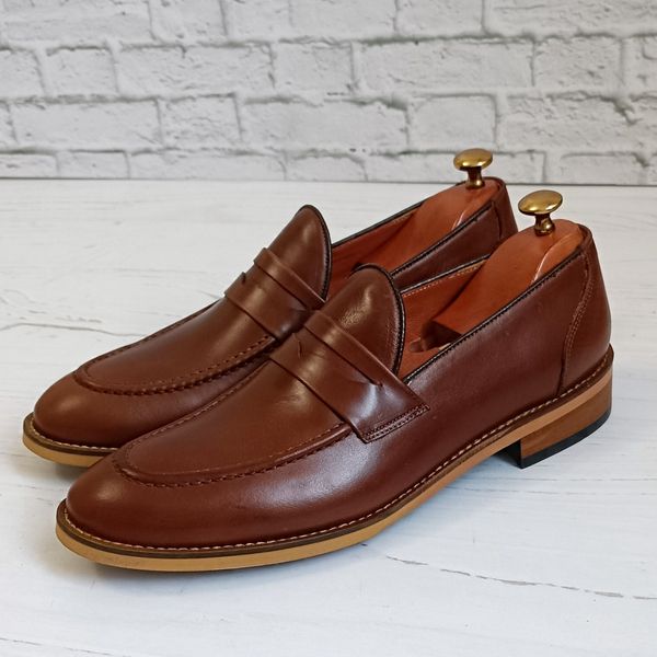 کفش مردانه  کالج رسمی چرم طبیعی کاپری قهوه ای