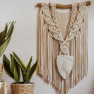 دیوارکوب اویز دکوراتیو مکرومه مدل مینا