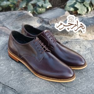 کفش مردانه مجلسی چرم طبیعی مدل آلبرت قهوه ای