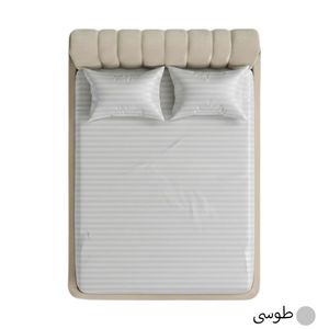 روتختی پارچه هتلی آدلانته(ADL) رنگ طوسی عرض 180+ روبالشی