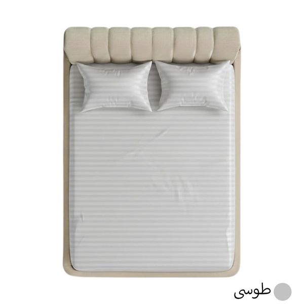روتختی پارچه هتلی آدلانته(ADL) رنگ طوسی عرض 180+ روبالشی