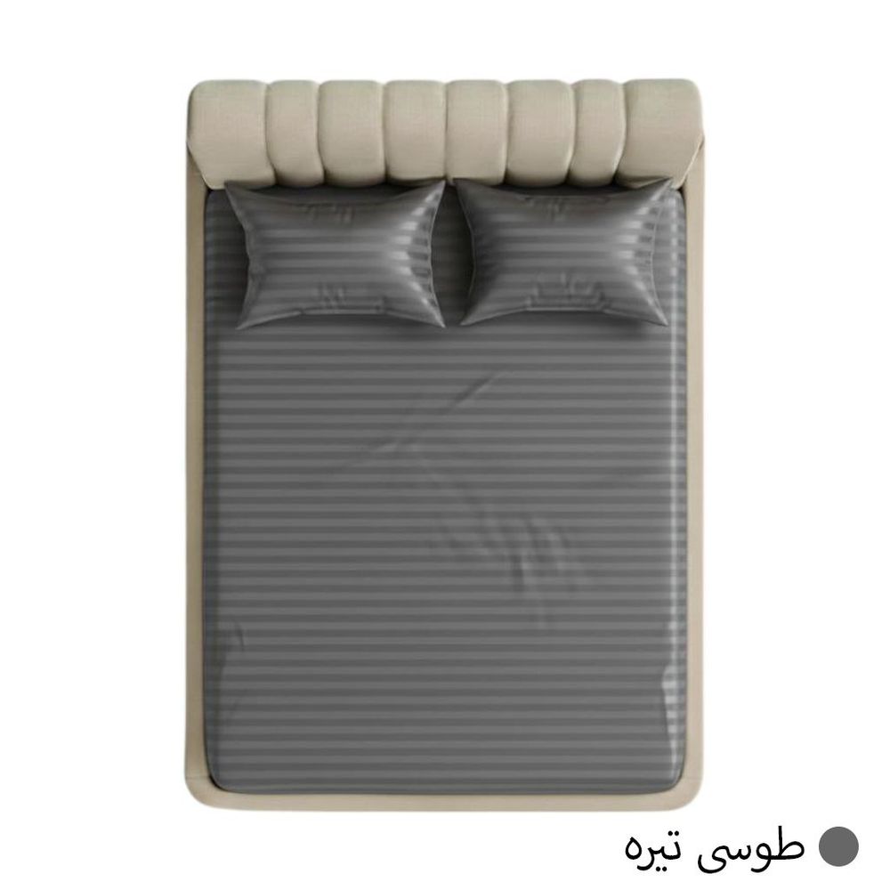 خرید اینترنتی قیمت ست روتختی هتلی آدلانته(ADL) رنگ طوسی عرض 180+ روبالشی