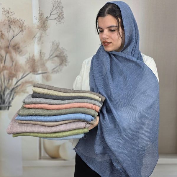 شال پلیسه شنی  وارداتی در12رنگ متنوع