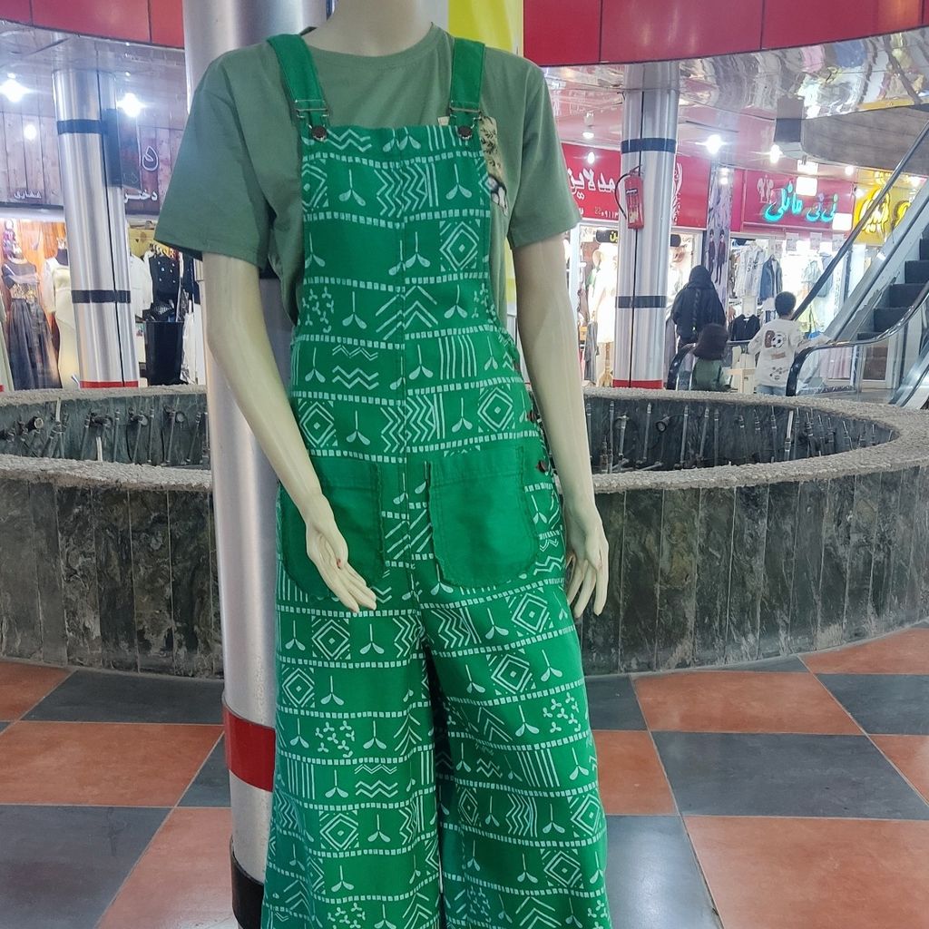 قیمت ارزان شلوار پیش بندی کتان زنانه
