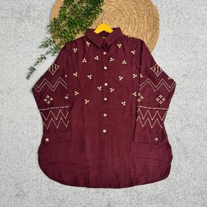 خرید انلاین مانتو گلدوزی بهار