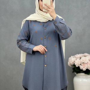 خرید آنلاین مانتو گلدوزی بهار