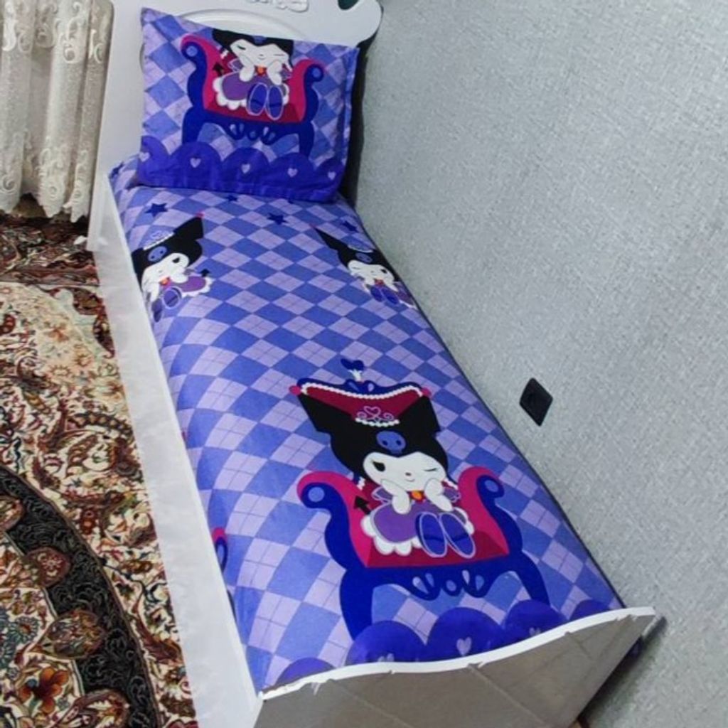 مشخصات روتختی دخترانه کرومی روکش تشک یک نفره دخترانه کرومی کورومی نیم ست kuromi