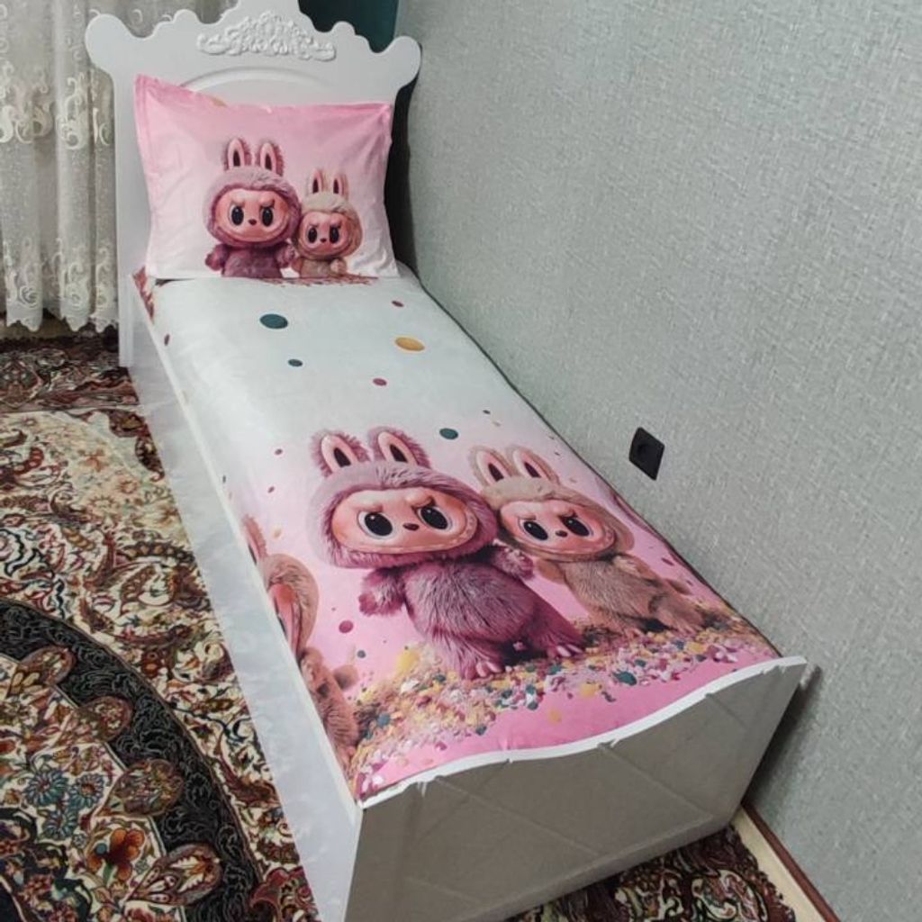 خرید اینترنتی نیم ست روتختی لبوبو روکش تشک یک نفره لبو بو labubu