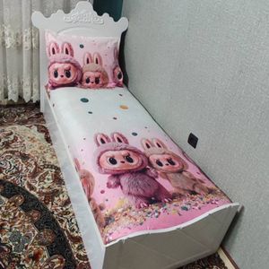 فروش اینترنتی نیم ست روتختی لبوبو روکش تشک یک نفره لبو بو labubu
