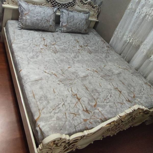 روتختی  دونفره طرح ماربل روکش تشک دونفره طرح ماربل