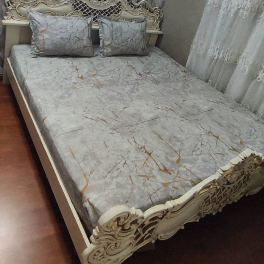 خرید اینترنتی روتختی  دونفره طرح ماربل روکش تشک دونفره طرح ماربل