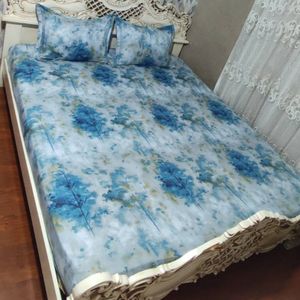 خرید انلاین روتختی دونفره ابی روکش تشک تشک دونفره آبی