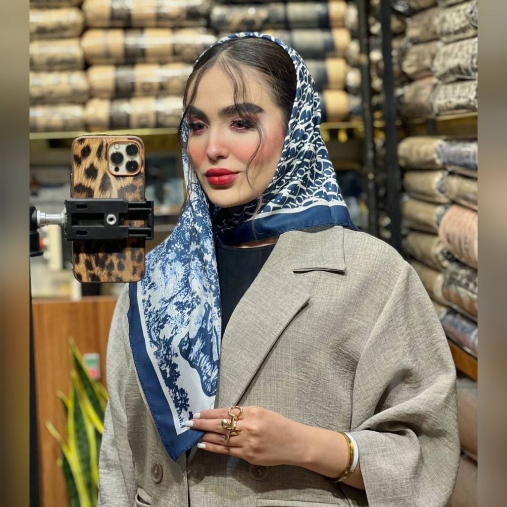 خرید آنلاین مینی اسکارف تمام نخ بهاره