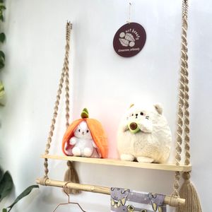 شلف چوبی مدرن کودک مکرومه