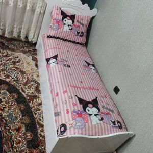 فروش اینترنتی روتختی یکنفره کرومی صورتی روکش تشک دخترانه کرومی نیم ست یک نفره کورومی