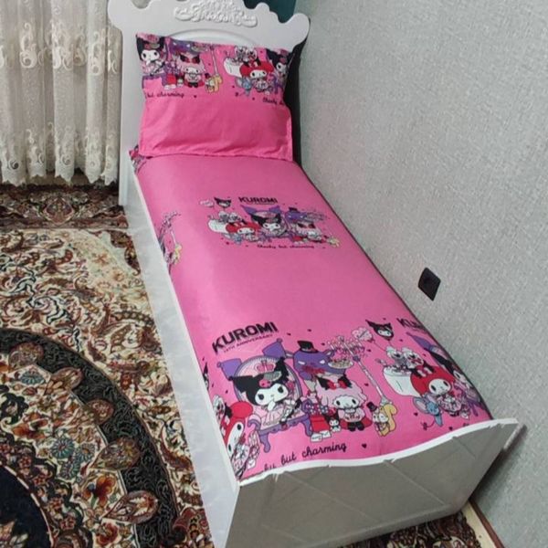 روتختی دخترانه کرومی روکش تشک یک نفره کورومی ملحفه کرومی kuromi