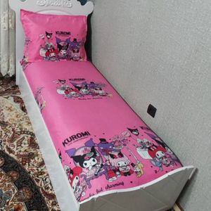 روتختی دخترانه کرومی روکش تشک یک نفره کورومی ملحفه کرومی kuromi