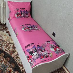 قیمت ارزان روتختی دخترانه کرومی روکش تشک یک نفره کورومی ملحفه کرومی kuromi