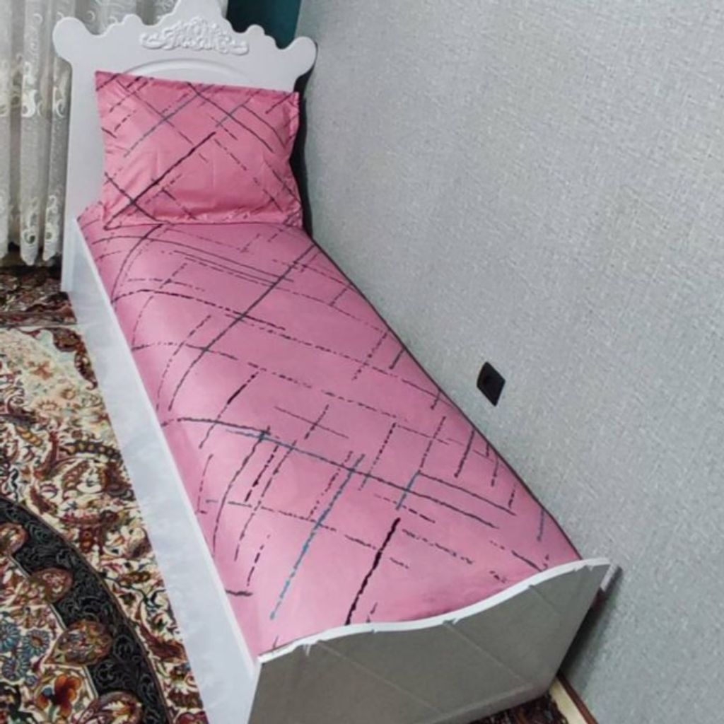 قیمت نیم ست یک نفره روتختی زمینه صورتی روکش تشک یکنفره صورتی