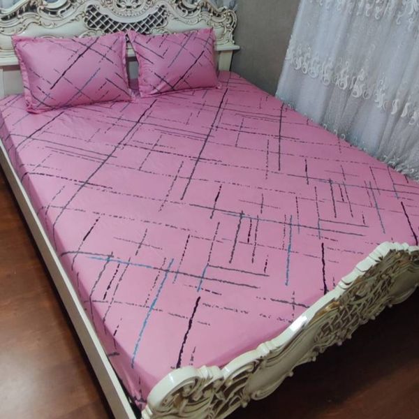 روتختی دونفره زمینه صورتی روکش تشک دو نفره صورتی نیم ست روتختی صورتی
