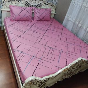 روتختی دونفره زمینه صورتی روکش تشک دو نفره صورتی نیم ست روتختی صورتی