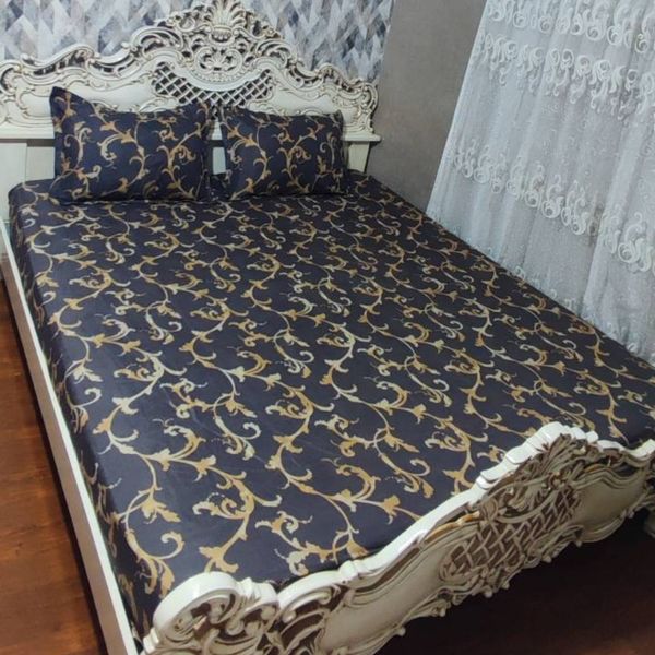 روتختی دونفره دور کشدار قهوه ای روکش تشک دونفره قهوه ای