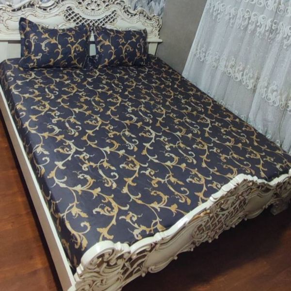 روتختی دونفره دور کشدار قهوه ای روکش تشک دونفره قهوه ای