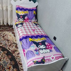 قیمت ارزان روتختی یک نفره کرومی روتختی kuromi روکش تشک دخترانه کورومی