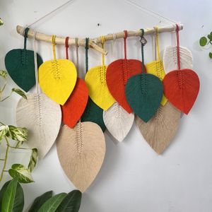 دیوارکوب برگ مکرومه مدرن طرح گلرنگ