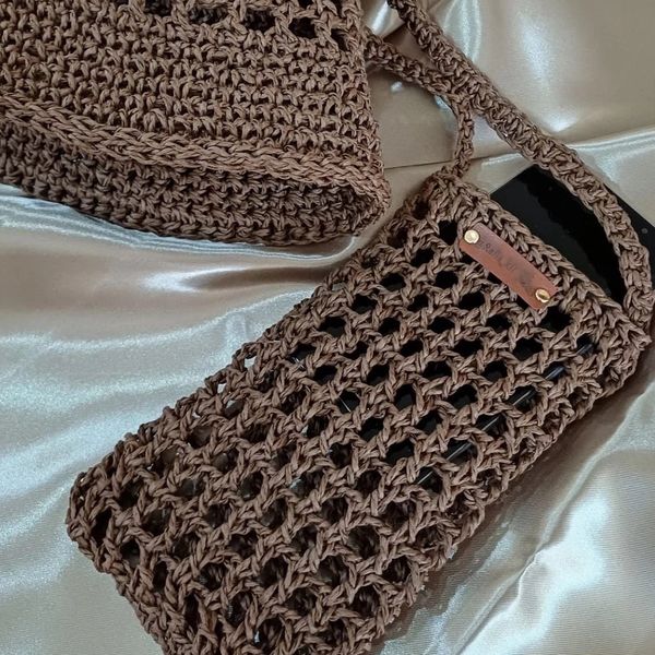 ست مینی بگ و کلاه رافیا