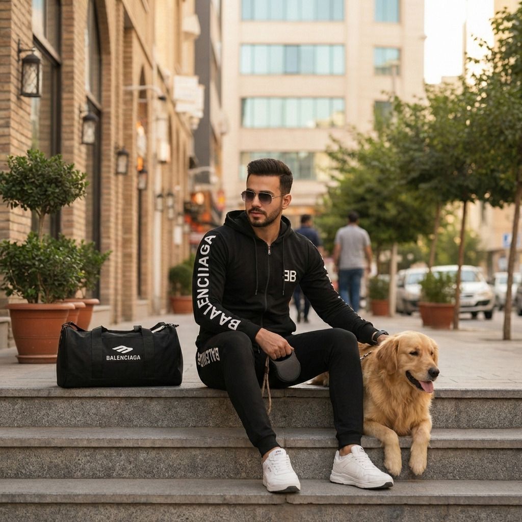 خرید آنلاین ست اسپرت بهاره مردانه سوییشرت شلوار مدلHami