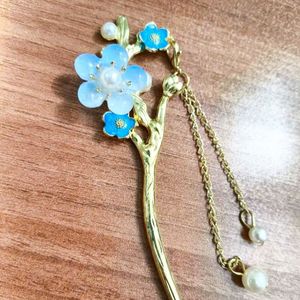 کانزاشی فلزی مجلسی گل و شکوفه بهاری آبی