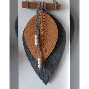 دیوارکوب دو برگ مکرومه ارسال رایگان