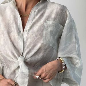 شومیز شیشه ای طرح دار کد 220637