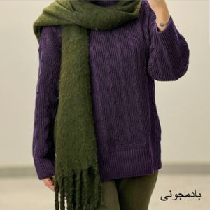 خرید اینترنتی پیراهن بافت زنانه پشت بلند نخ ترک فری سایز