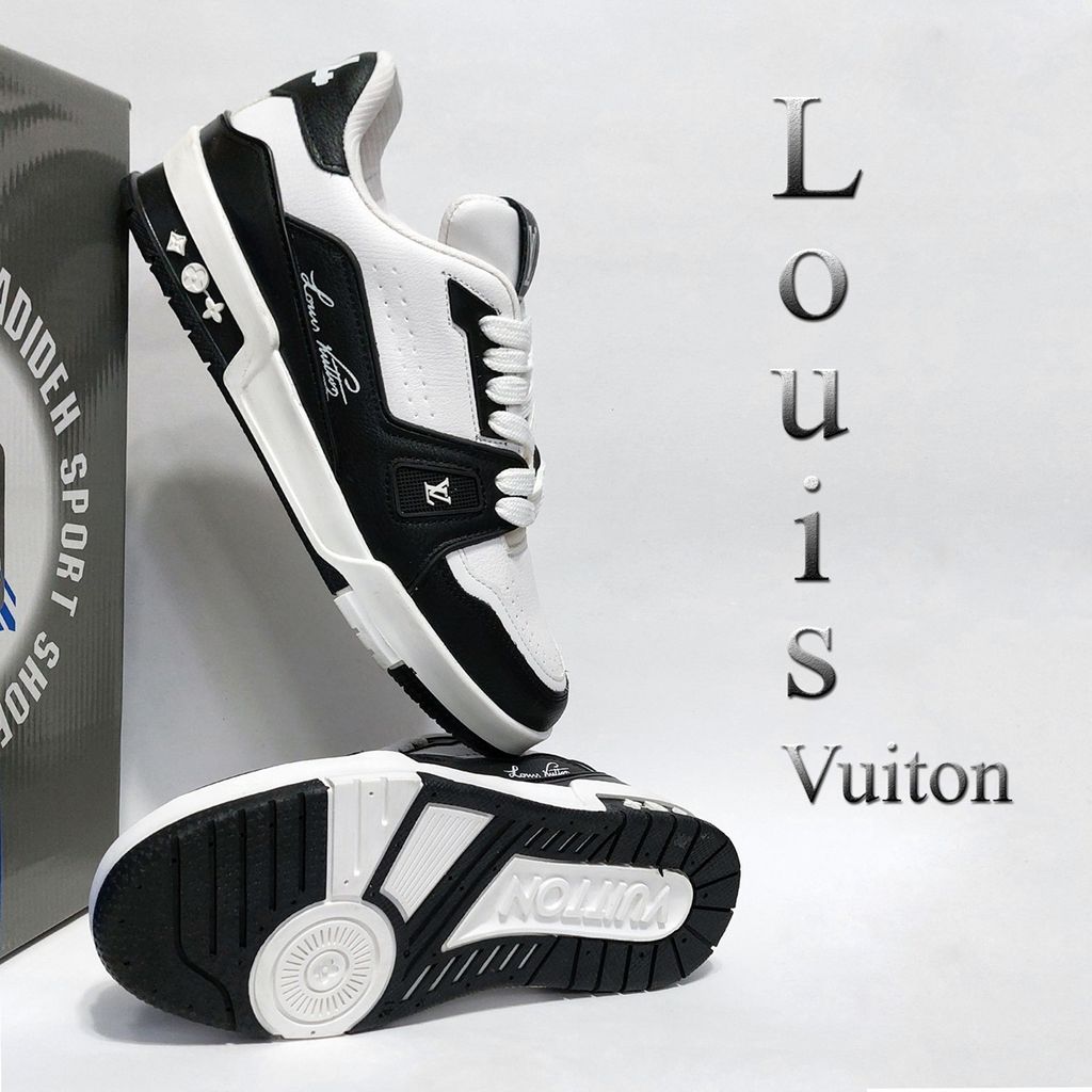 خرید انلاین کتانی لویی ویتون  (LV) Louis Vuitton سفید مشکی با کیفیت بالا