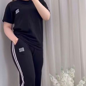 ست لش.شلوار بگ نوار چاپی