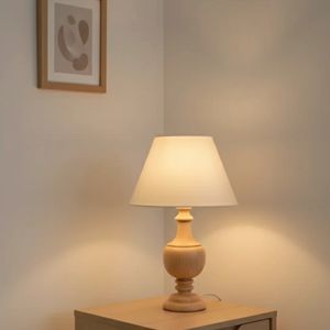 فروش اینترنتی چراغ خواب رومیزی چوبی مدل اهورا