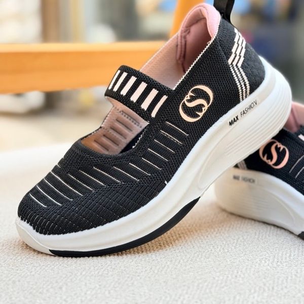 کتونی دخترانه جورابی طرح اسکیچرز کد 4122401