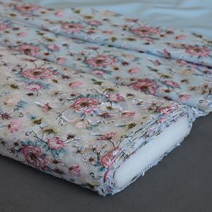 خرید اینترنتی قیمت پارچه دانتل گل‌گلی 1251