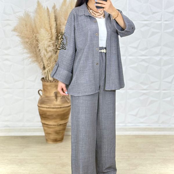 ست مه گل.شومیز وشلوار
