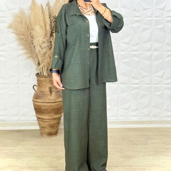 ست مه گل.شومیز وشلوار