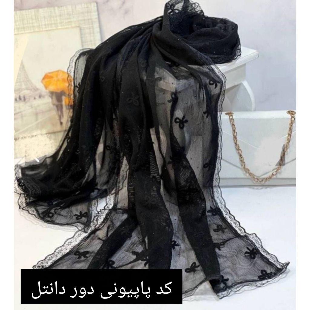 قیمت ارزان شال توری مجلسی نگینی