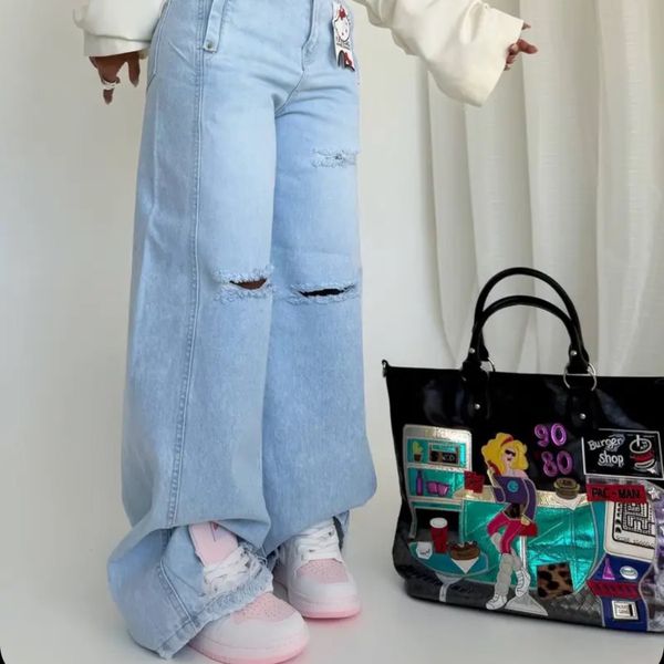 شلوار جین فول بگ کیتی kitty DENIM کد : 70691