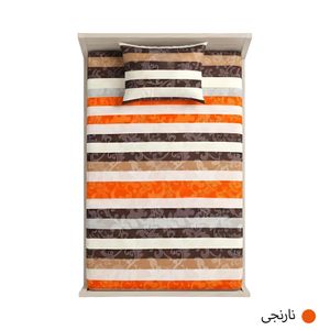 خرید اینترنتی قیمت روتختی نارنجی تکنفره آدلانته(ADL) طرح پیام + روبالشتی